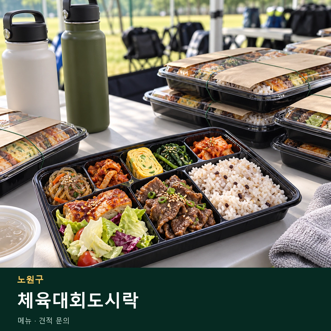노원구 체육대회도시락 메뉴와 주문 목적 안내 이미지